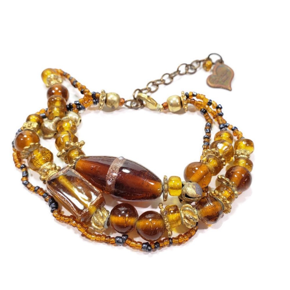 Multi Strand Glass Beads Bracelet City